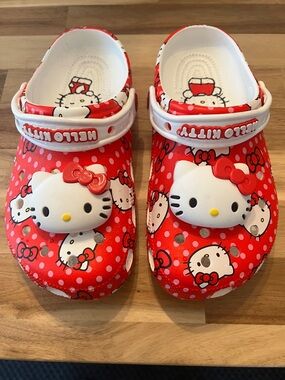 Hello Kitty Red and White Adult Crocs